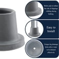 thumbnail image 4 of 1-1/8 Inch Replacement Feet for Shower Chair Bath Seat, 4 Pack Rubber Tips Non-Slip Bench, Suction Cup Feet, Metal Insert Reinforced for Stools (1-1/8" I.D, Grey), 4 of 6