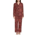 thumbnail image 4 of joogoo Pajamas Set for Women Red Rose Flower Long Sleeve Pjs Loungewear L, 4 of 7