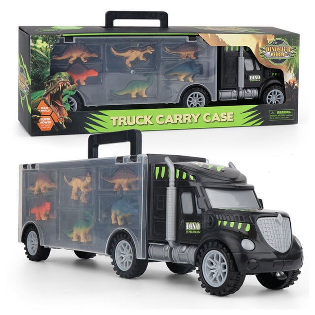 Dinosaur Toys Truck Carrier Truck Toys Con Dinosaurio Toys Storage Set Para Niños Niños Niñas Mayores De 3 Años Eigraketly FN003217-02