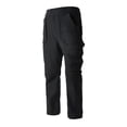 thumbnail image 6 of TOMVIGX Work Pants for Men Waterproof Ripstop Relaxed Fit Hiking Pants Stretch Elastic Waist Lightweight Cargo Jeans Flex Hunting Black Pants with Multiple Pockets XL, 6 of 8
