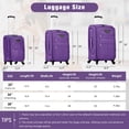 thumbnail image 3 of MAYEERTY 5-Piece Expandable Softside Luggage Set -22"+26"+30" Oxford Fabric with TSA Lock & Spinner Wheels+Duffel+Toiletry Bag, Purple, 3 of 8