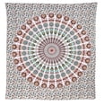 thumbnail image 4 of Tapiz de pared con diseño de mandala con forma de pavo real de Bless International, 215 x 230 cm, 4 of 9