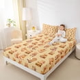 thumbnail image 4 of Erosebridal Hamburg Capybara Kid Bed Sheets, Cute Rodent Animals King Sheets, 4-Piece, 4 of 5