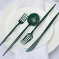 thumbnail image 2 of Efavormart 50 Pack | Hunter Emerald Green Heavy Duty Plastic Utensil Set, Premium Disposable Sleek Cutlery Flatware, 2 of 11