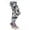 Black/White Zebra mixed Animal , variant on Kid's Velour Printed Leggings, Snlowflake/Tan Intarsia, M, 1 Piece