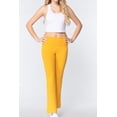 thumbnail image 4 of Women's Cotton Spandex Fold Over Waist Yoga Pants Full Length Flare Bottom Leggings, 4 of 5