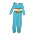 thumbnail image 3 of inhzoy Kids Girls 2-Piece Belly Dance Sequin Tassels Top & Pants Carnival Performance Outfit Turquoise 12, 3 of 6