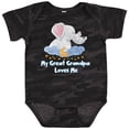 thumbnail image 3 of Inktastic My Great Grandpa Loves Me Cute Elephants Clouds Moon Stars Boys or Girls Baby Bodysuit, 3 of 5