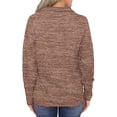 thumbnail image 2 of Sonducket Sudadera con capucha para mujer, suéter de Color sólido, sudadera de manga larga con cremallera, cuello sólido, Top holgado informal de otoño Prendas para la parte del cuerpo Marrón M Sonducket AP003716-27, 2 of 6