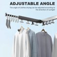 thumbnail image 2 of Folded Wall Mounted Clothes Drying Rack  Collapsible Dryer Rack Heavy Duty  Retractable(Tri-Fold), 2 of 7