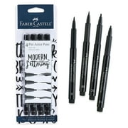 Faber-Castell Modern Lettering Pitt Artist Pens - Black Marker Pens for Artists and Adult Beginners