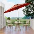 thumbnail image 6 of 9FT Outdoor Patio Umbrella with Double-Layer Vented Canopy, UPF 50+ UV Protection, 8-Rib Steel Frame, Crank & Tilt Mechanism, Detachable Pole, Backyard, Deck, or Poolside, 6 of 7
