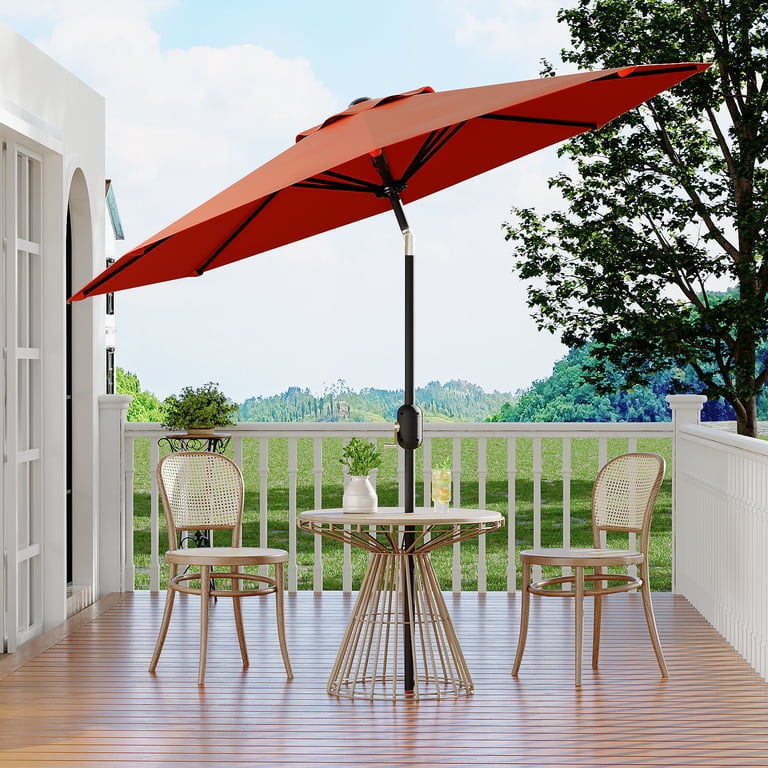 9ft patio umbrella orange Zimmerman 9' Market - / White This large Outdoor Orange 9 ft Patio