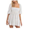 thumbnail image 1 of Fshaion Robe d'Été pour Femmes 2024 Grande Taille Solide Paillettes Décontractée Fête Danse Manches Courtes Robe Liquidation Moins de 10!, 1 of 6
