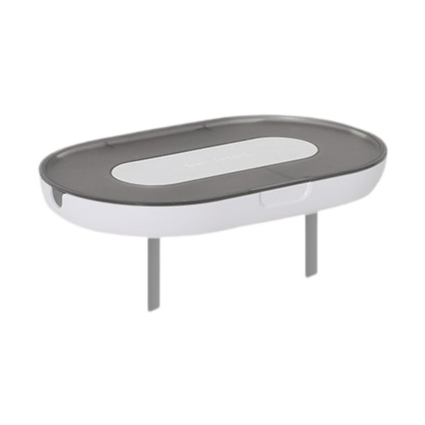 Organizador de estante de pared para enchufes, soporte para estante de enchufes con gestión de cables, estante para enchufes de cocina y baño sin gris