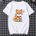 thumbnail image 1 of Pareja de Corgis y Gatos Lindos, Ropa Kawaii, Día de San Valentín, Novio, Novia, Camisetas con Gráficos de Dibujos Animados, Ropa Estética, 1 of 6