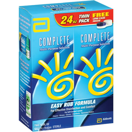Complete Easy Rub Formule Solution multi-usage avec étui à lentille, 12 fl oz, 2 count