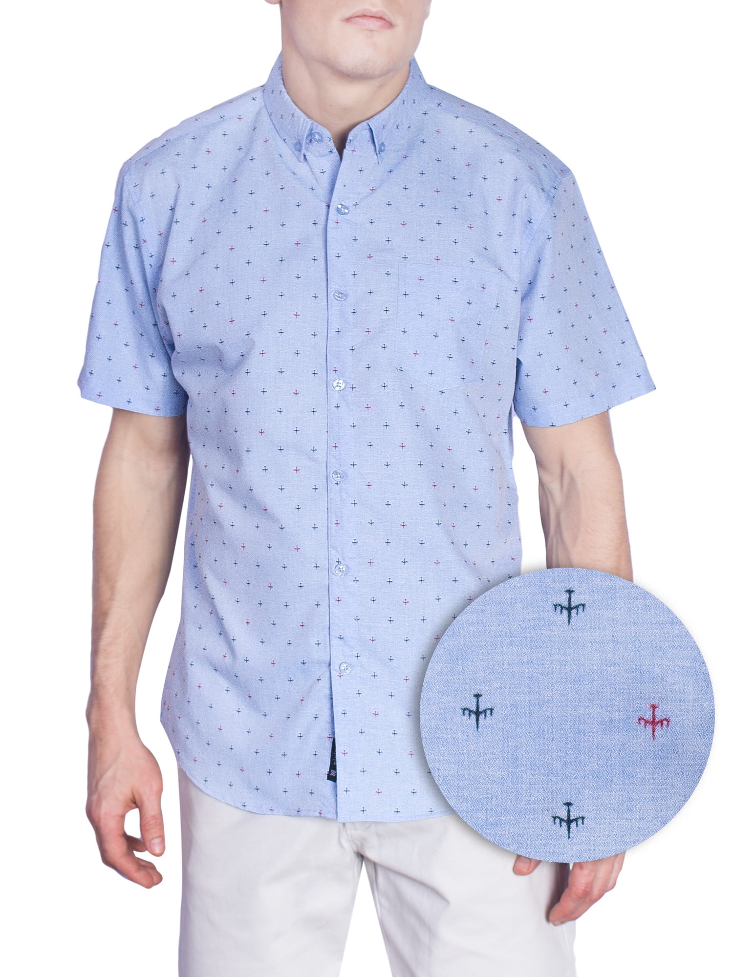 Mainstream lektier Lover og forskrifter VISIVE Mens Shirt and Big Men Funny Casual Short Sleeve Button Down Shirt  Sizes S – 4XL - Walmart.com