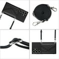 thumbnail image 4 of Envelope Design for Samsung S23 Ultra Case RFID Blocking Wallet Card Holder Leather PU Flip Cover Folio Lanyard Crossbody Strap Women Girl Magnetic Clasp Kickstand for Samsung Galaxy S23 Ultra, Black, 4 of 10