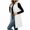 White, variant on Women's Winter Solid Color Hooded Long Jacket With Zipper Lining And Pocket For Warmth