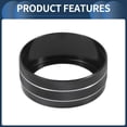 thumbnail image 5 of Unique Bargains Multimedia Media Control Switch Knob Cover Interior Trim for Infiniti Q50 14-19 Aluminum Alloy Black, 5 of 6