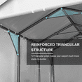 thumbnail image 5 of TANGJEAMER Carport 10'x20' Heavy Duty Car Canopy Portable Garage with Removable Sidewalls & Doors for Truck Boat Car Port, Party, Storage, 5 of 8