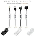 thumbnail image 3 of VONKY Cable Organizer Buckle Home Office Tabletop Wall Mounted Adhesive Cable Wire Fixing Clip, White, 20pcs, 3 of 7