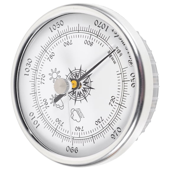 LAMIRO Outdoor Barometer Weather Forecast Station Household Hygrometer Aneroid Wall-mounted Temperature Gauge Gardens ABS