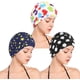 thumbnail image 2 of Gorro de baño de nailon para mujer, tejido elástico plisado para cabello corto largo y rizado grueso, estilo B, 2 of 4