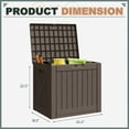 thumbnail image 7 of Patiowell 40 Gallon Outdoor Deck Box, Lockable Weatherproof Plastic Storage with Handles for Patio, Garden, Pool, 7 of 7