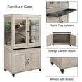 thumbnail image 4 of Unipaws Ferret Cage with Storage, Large Vertical Hamster Cage, Iguana, Rabbits, Chinchillas, Pet Rats, Guinea Pigs - Multi-Level Small Animal Cage with Ramps, Platforms, and Wheels, 4 of 7