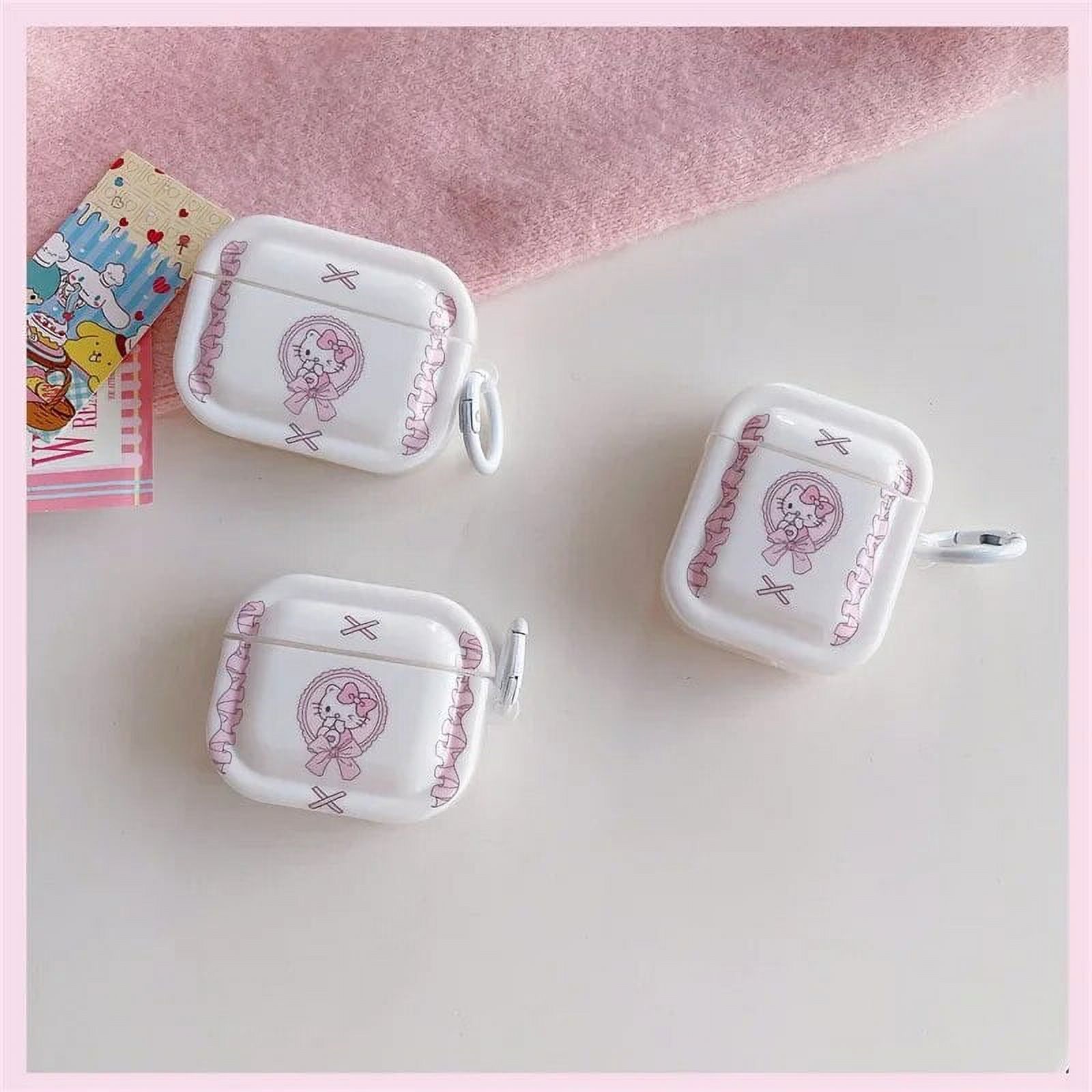 Cute Cartoon Hello Kitty Pink For Airpods 3rd Generation Case,TPU Earphone Cover For Airpods Pro 2nd Generation Case For Girls