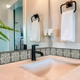 thumbnail image 3 of Mi Alma Peel & Stick Tiles - Gray White Flower Vinyl Backsplash 12x12, 3 of 10