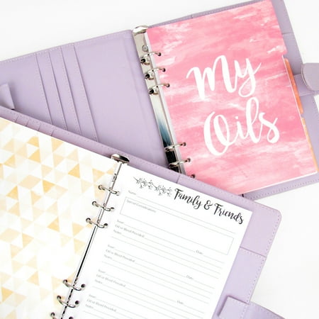 Lavender Neoprene Notebook - Lavender Essential Oil Companion Organizer- Aromatherapy DIY Journal Notebook by Rivertree Life