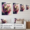 thumbnail image 4 of Designart Cute Owls Floral Art I Canvas Wall Art, 4 of 5