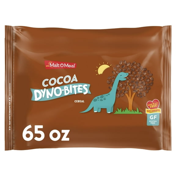 Malt-O-Meal Cocoa Dyno Bites Gluten Free Breakfast Cereal, 65 OZ Resealable Cereal Bag