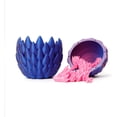 thumbnail image 4 of Dragon Egg - 3D Printed Egg with Flexible Pearly Sheen Dragon, 3D Printed Gift, Articulated Crystal Dragon Figurine Decor, Home Decor(12" Dragon), 4 of 7