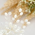 thumbnail image 4 of Flower Bride Wedding Hair Comb Crystal Leaf Bridal Headpieces Rhinestone Hair Pieces Pearl Bridesmaid Side Combs Hair Accessories for Women and Girls (pearl), 4 of 4
