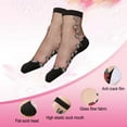 thumbnail image 3 of Dinheiro Lady calcetines de red transparentes red ultrafina pies cortos fluoroscópicos1018-negro, 3 of 5