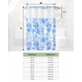 thumbnail image 6 of No Hook Shower Curtain with Snap in Liner, Abstract Flowers Plants Watercolor Floral Hotel Shower Curtains for Bathroom, Washable Shower Curtain Liner Set with Mesh Top Window, 72”x78”, 6 of 6
