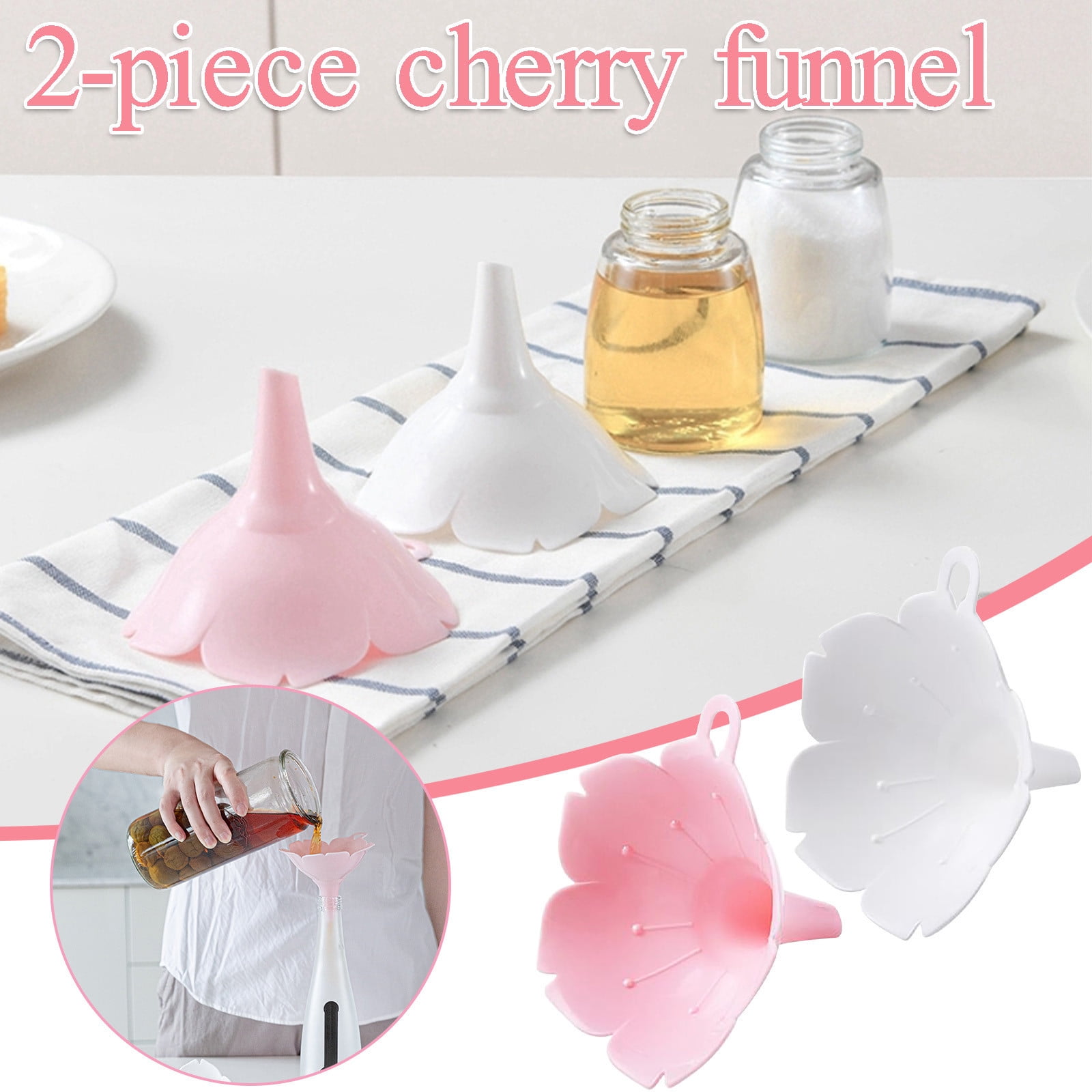 Kuluzego Small Funnel Oiler Dispenser 2 Pcs Kitchen Restaurant Coffee