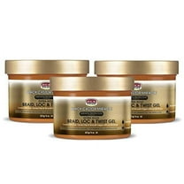 African Pride Black Castor Miracle Extra Hold Braid, Loc, Twist Gel (3 Pack) - Tames Frizz & Controls Edges, No Parabens, No Sulfates, Contains Black Castor & Coconut Oil, 8 oz