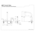 thumbnail image 3 of Kingston KB718LL Legacy Two-Handle 4-Hole 8" Centerset Kitchen Faucet with Side Sprayer in Brushed Nickel, 3 of 5