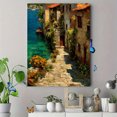 thumbnail image 4 of Mediterranean Canvas Paintings, European Flower Garden Beach Scenery, Modern Landscape Wall Art, 4 of 8