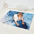 thumbnail image 2 of Light Blue Marble Flow Pattern Blanket,Comfortable Soft Flannel Throw Blanket,All Season,Warm Lightweight Blankets for Sofa Bed Couch Living Room Chair,30"x40", 2 of 4