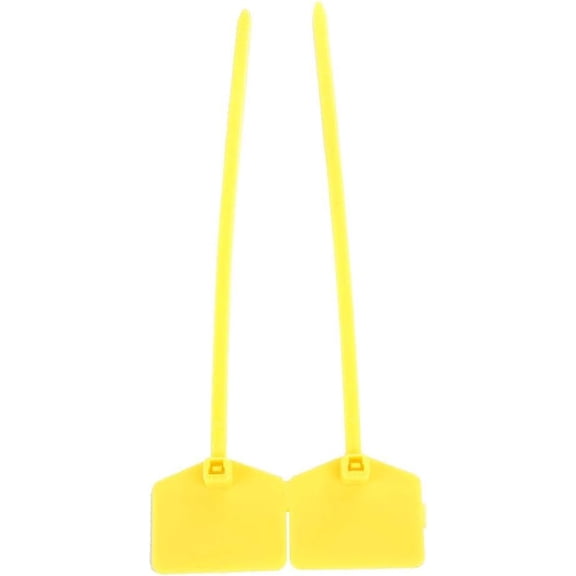 BDKWID-Self-Locking Nylon Cable Ties Zip Ties Marker Ties (Yellow, 100Pcs, 4.7 inches)