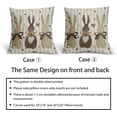 thumbnail image 6 of Happy Easter Pillow Covers 20x20 Inch Set of 2 Brown Bunny Polka Dot Love Heart Stripe Throw Spring Rabbit Pillowcases Cotton Linen Cushion for Couch Bed Sofa Chair Decor, 6 of 6