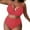 Red, variant on SnZhen Swim Suits for Women 2024 Family Swimsuits Matching Set Print Hollow Out Backless Swimwear