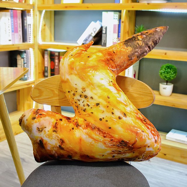 3D Simulation Snack Shape Plush Pillow, Soft Food Cushion Stuffed Toy for Home Decor , 60cm, Full Wings