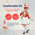 thumbnail image 4 of Dress Up America Girls Drum Majorette Costume - Kids Marching Band Uniform, White/Red, Small, 4 of 7
